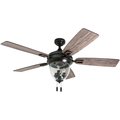 Honeywell Ceiling Fans Glencrest, 52 in. Indoor/Outdoor Ceiling Fan with Light, Bronze 50615-40